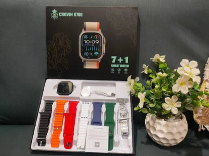 Crown G700 smart watch /Best smart watch for men and women 7+1 strips Super Amoled Display