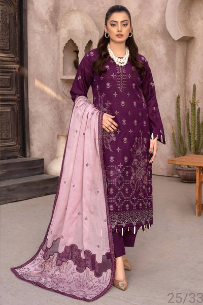 ZJART-02 EMBROIDERED LAWN 3-PC
