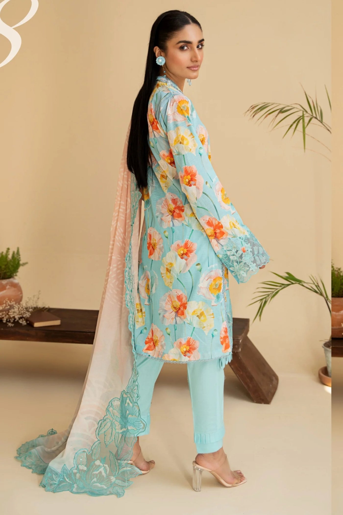 MGART-08 EMBROIDERED LAWN 3-PC