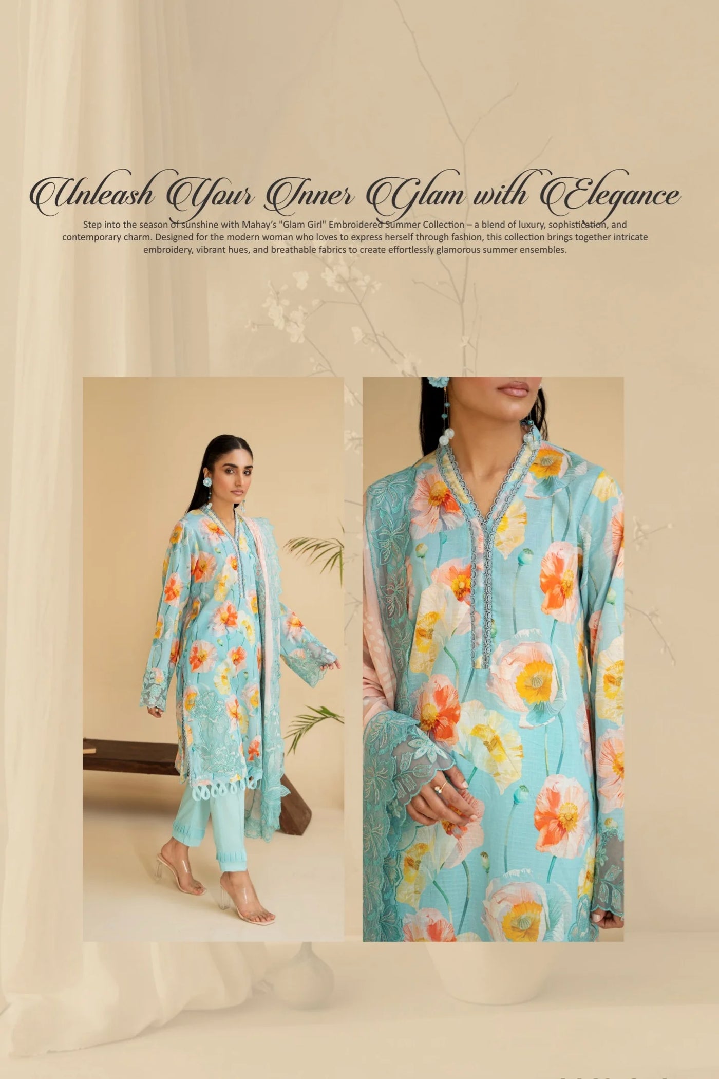 MGART-08 EMBROIDERED LAWN 3-PC