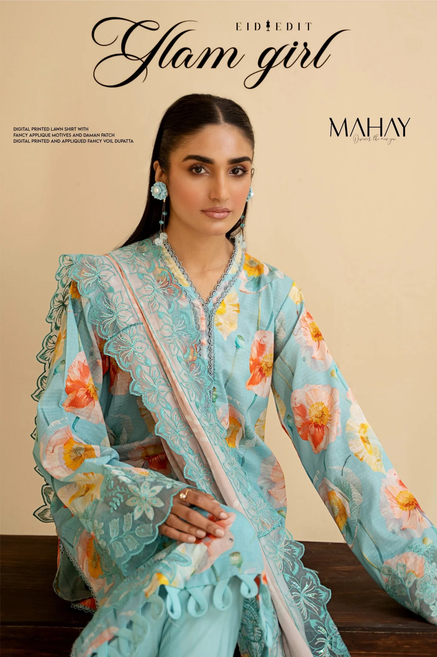 MGART-08 EMBROIDERED LAWN 3-PC